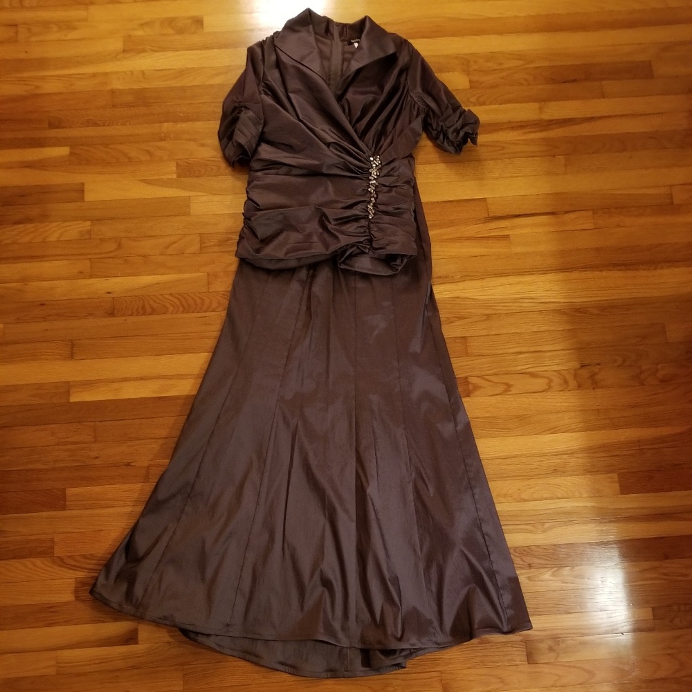 Tadashi Shoji Shirred Blouse and Evening Skirt